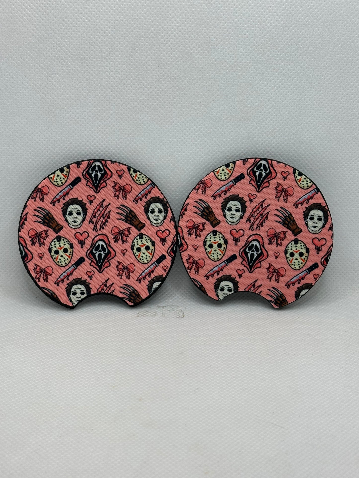 Slashers And Bows Car Coasters