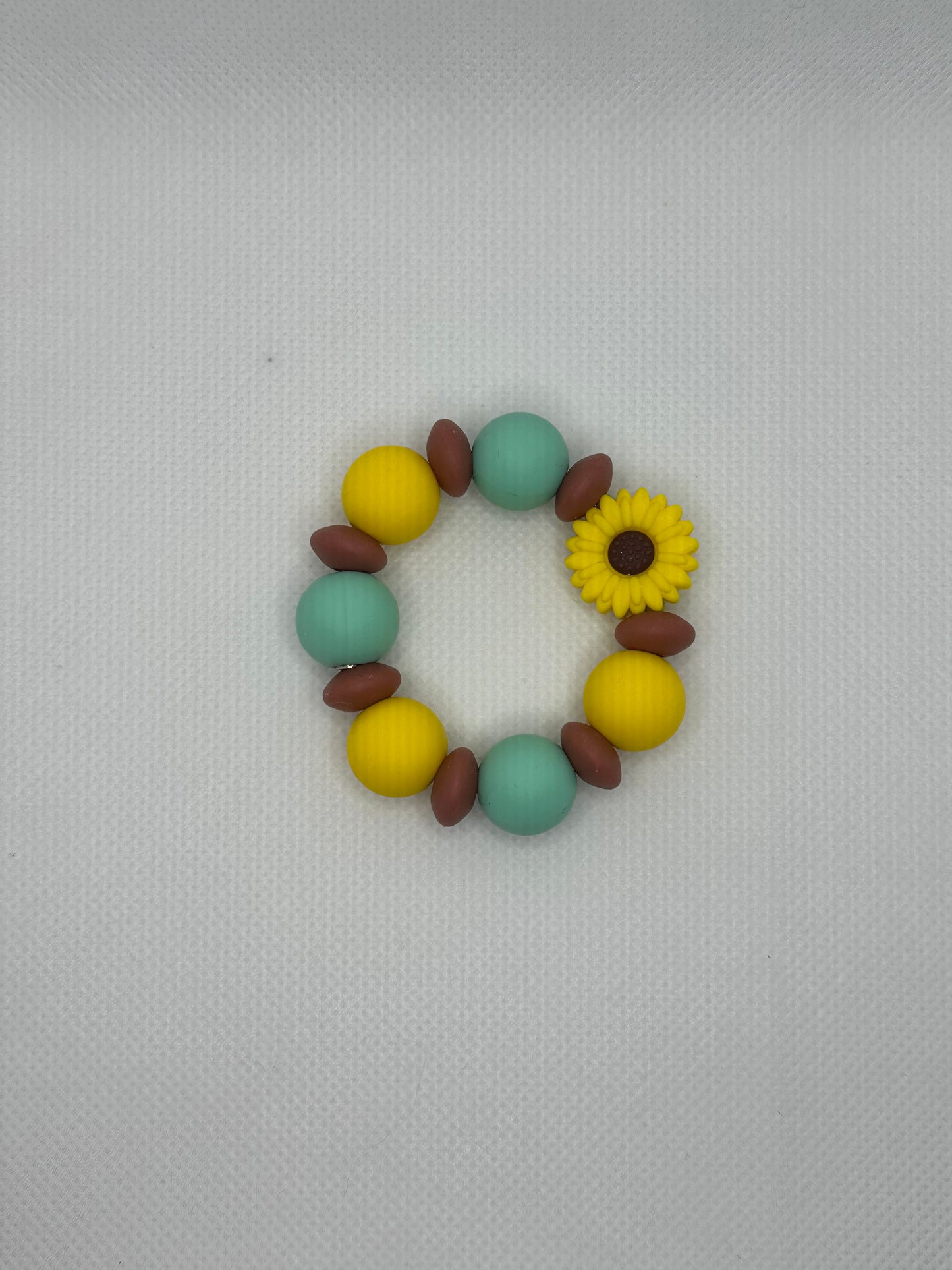 Sunflower And Mint Silicone Beaded Cup Charm