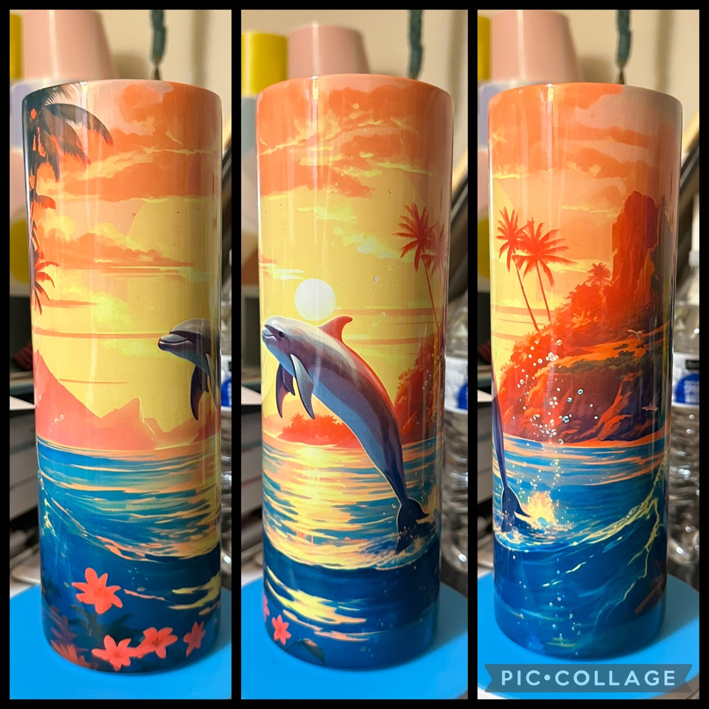 Sunset Dolphin 20oz Sublimation Tumbler