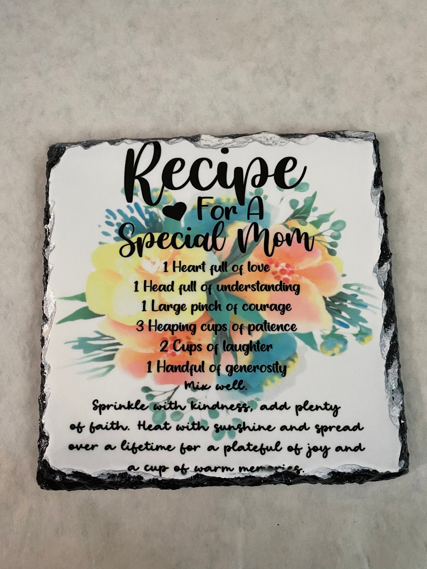Recipe For A Special Mom Natural Rock Slate