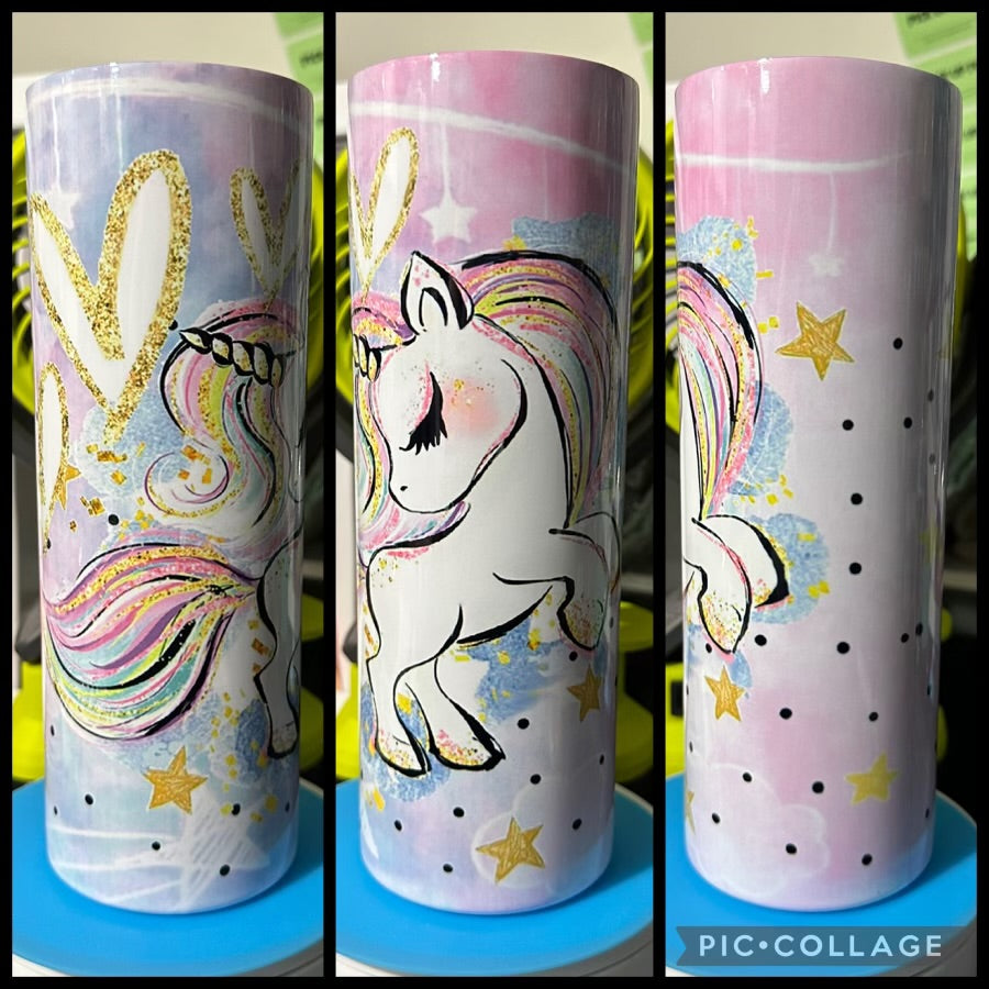 Magical Unicorn 20oz Glossy Sublimation Tumbler