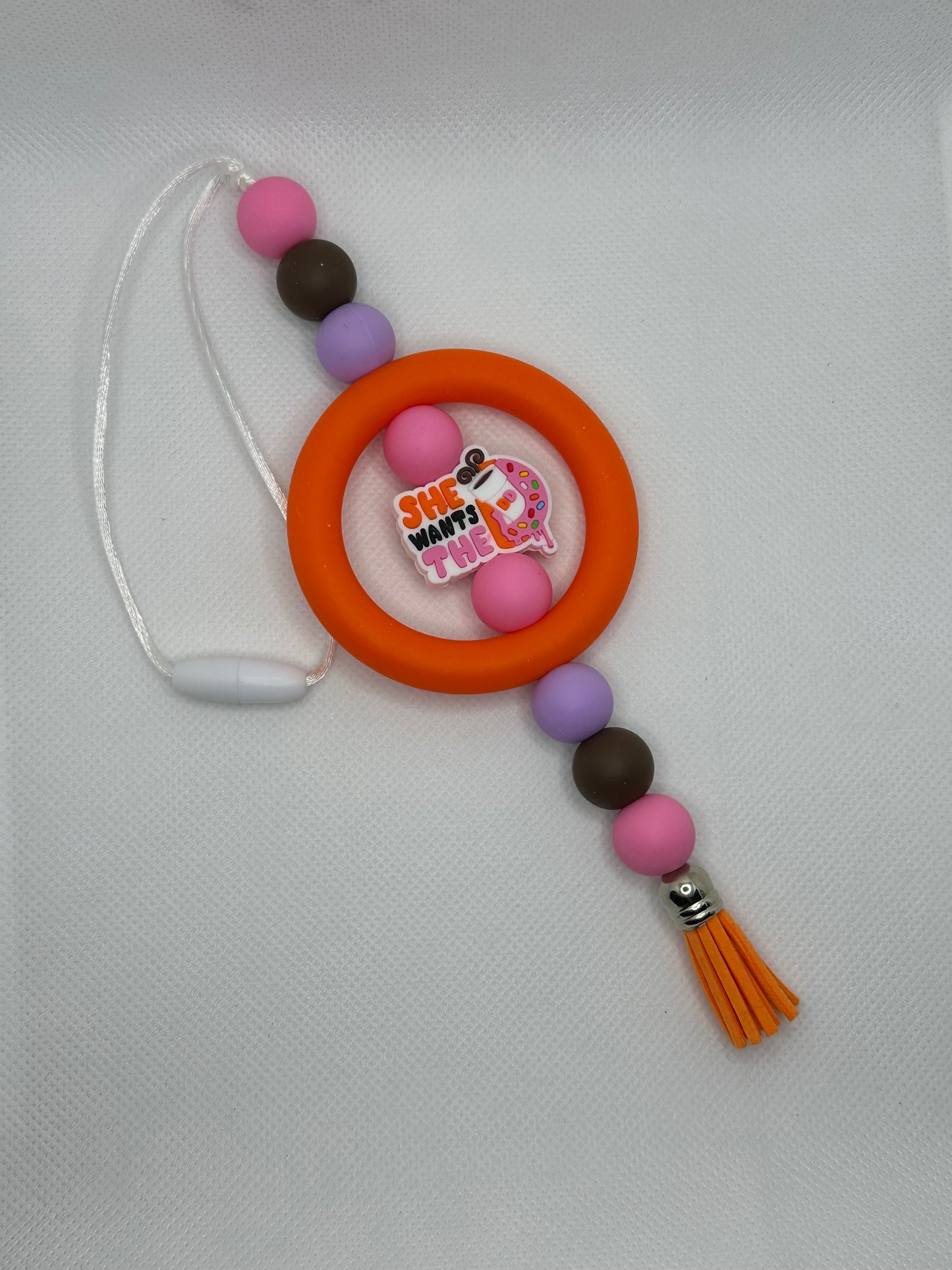 She Wants The D Dunkin Silicone Beaded Car Charm