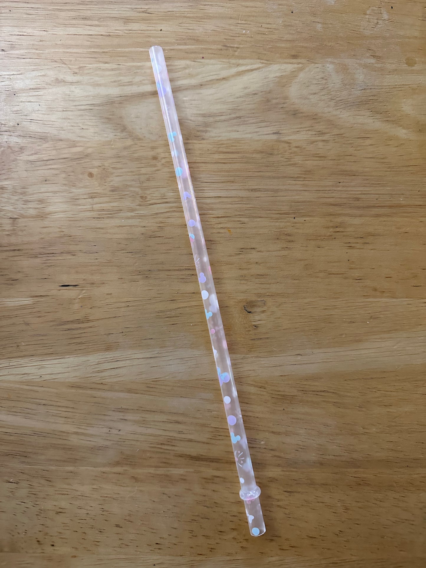Pastel Mouse Pattern Straw