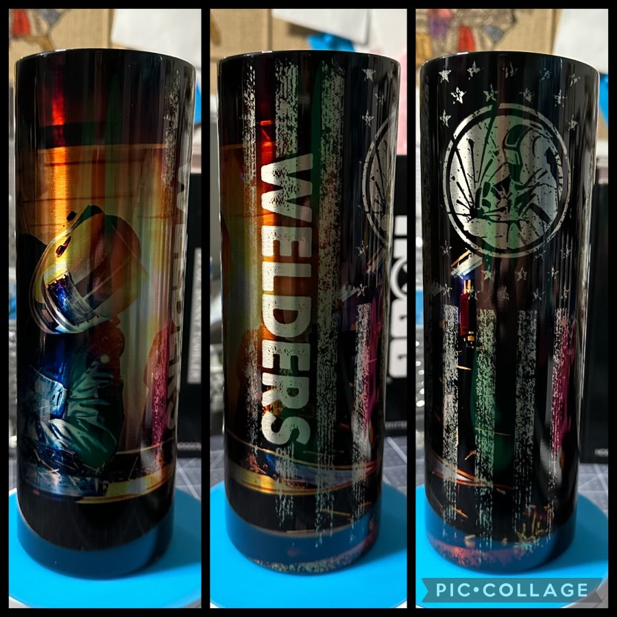 20oz tumblers sublimation Welder Flag 20oz Stainless Steel Sublimation Tumbler – Edsall Embellishments