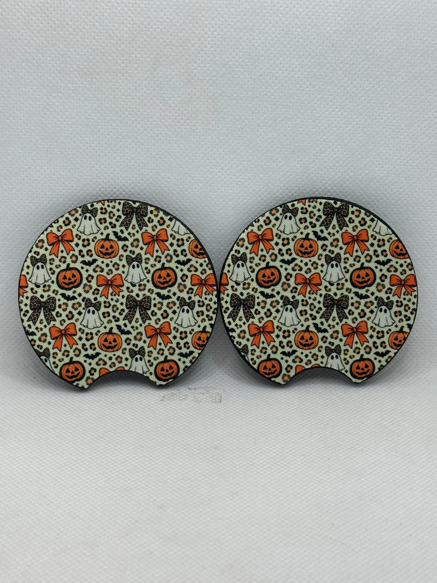 Leopard Ghost Car Coasters