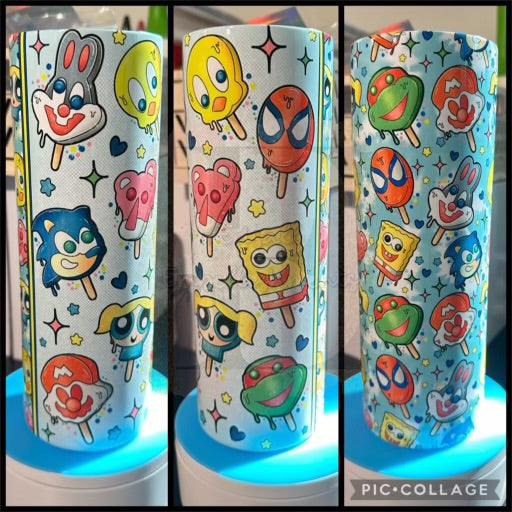 90’s Character Ice Creams 20oz Sublimation Tumbler