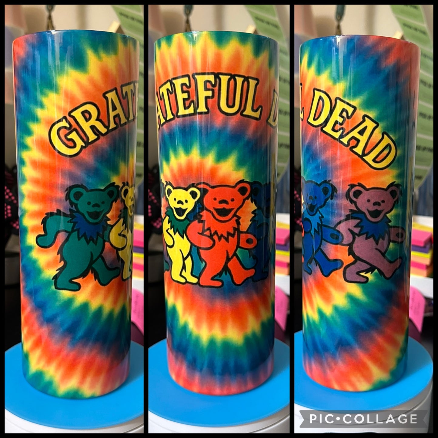 Grateful Bears Tie Dye 20oz Sublimation Tumbler