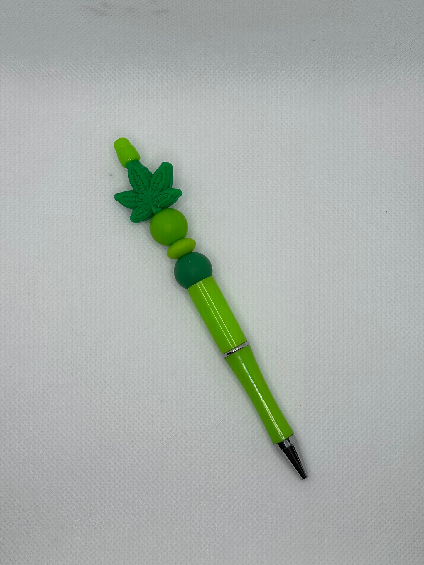 420 Green Plant Light Green Silicone Beaded Pen
