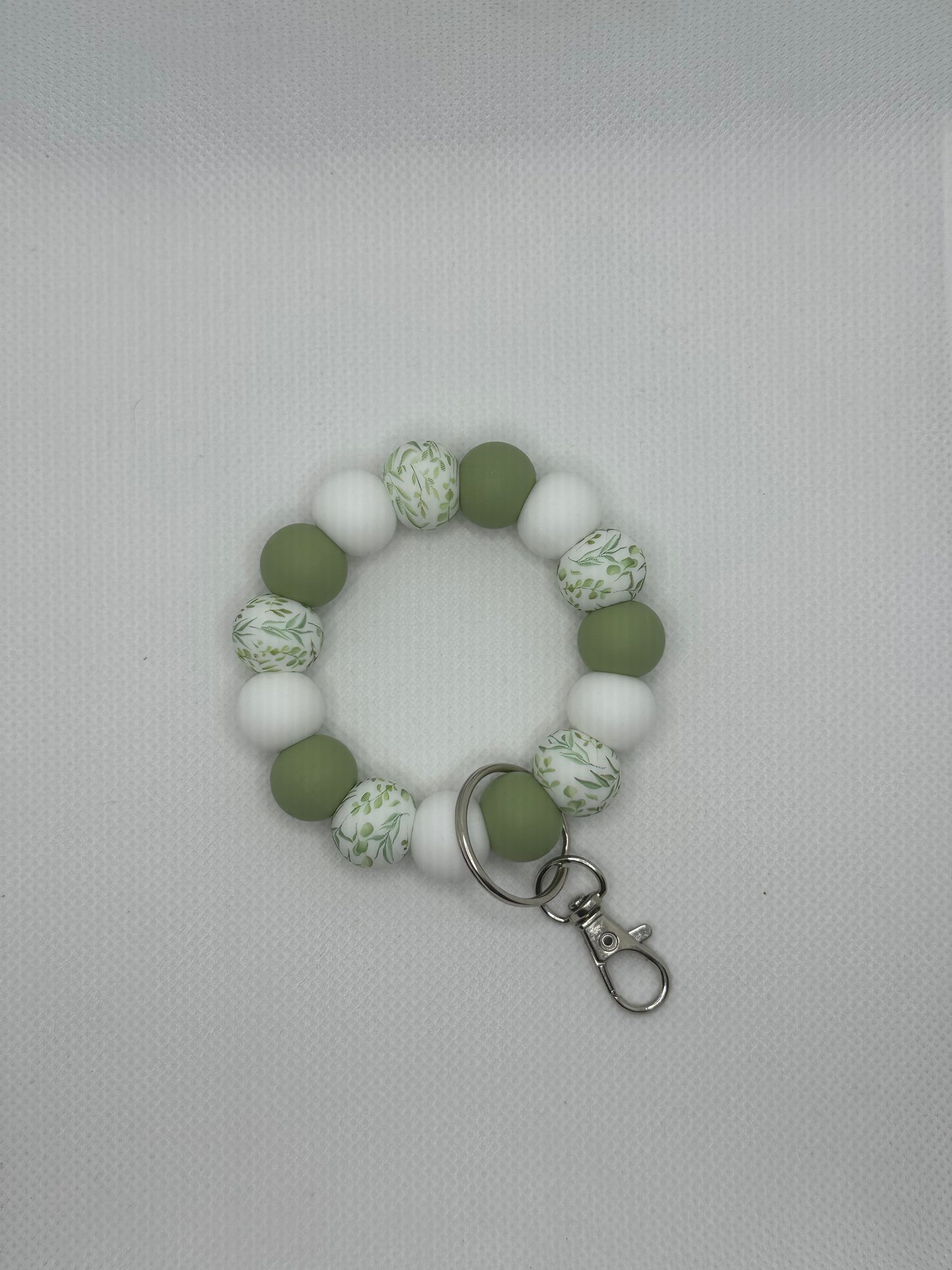 Plant Sage Green Silicone Beaded Mini Wristlet