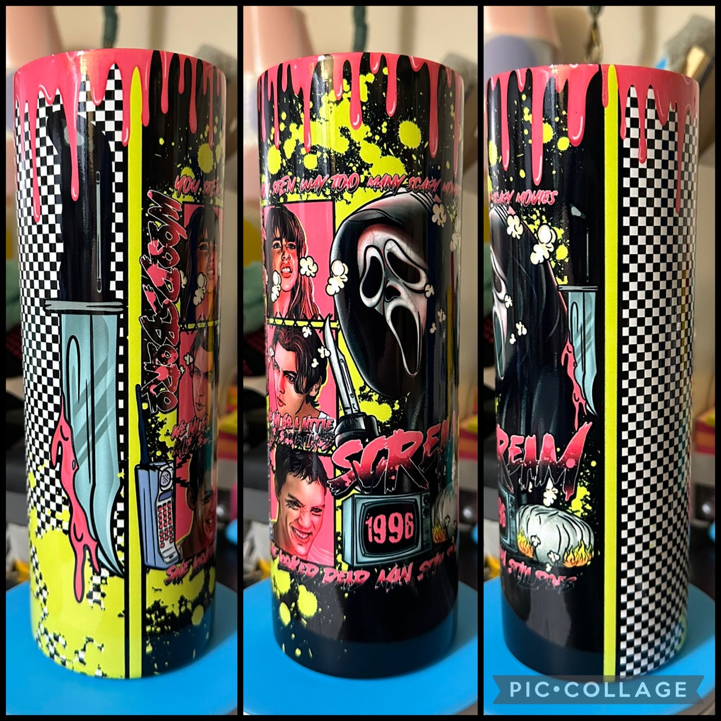 Neon Slasher Ghost 20oz Sublimation Tumbler