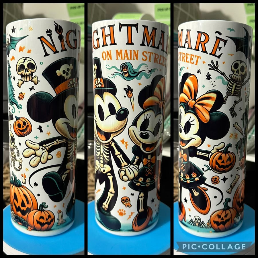 Nightmare On Main Street 20oz Glossy Sublimation Tumbler
