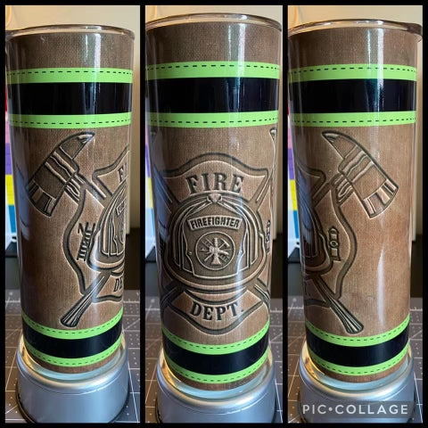 Firefighter Khaki Turnout Gear Tumbler 20oz Sublimation Tumbler