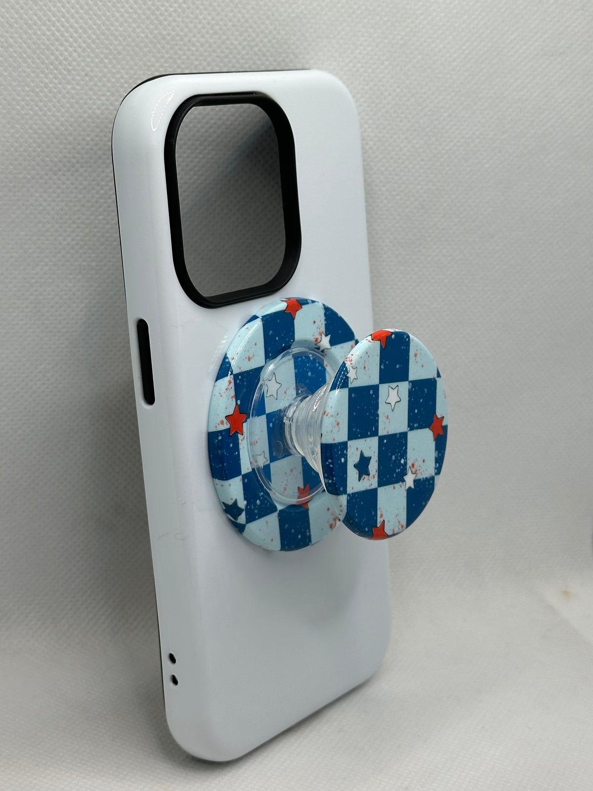 Blue Checkerboard USA Magnetic Phone Grip