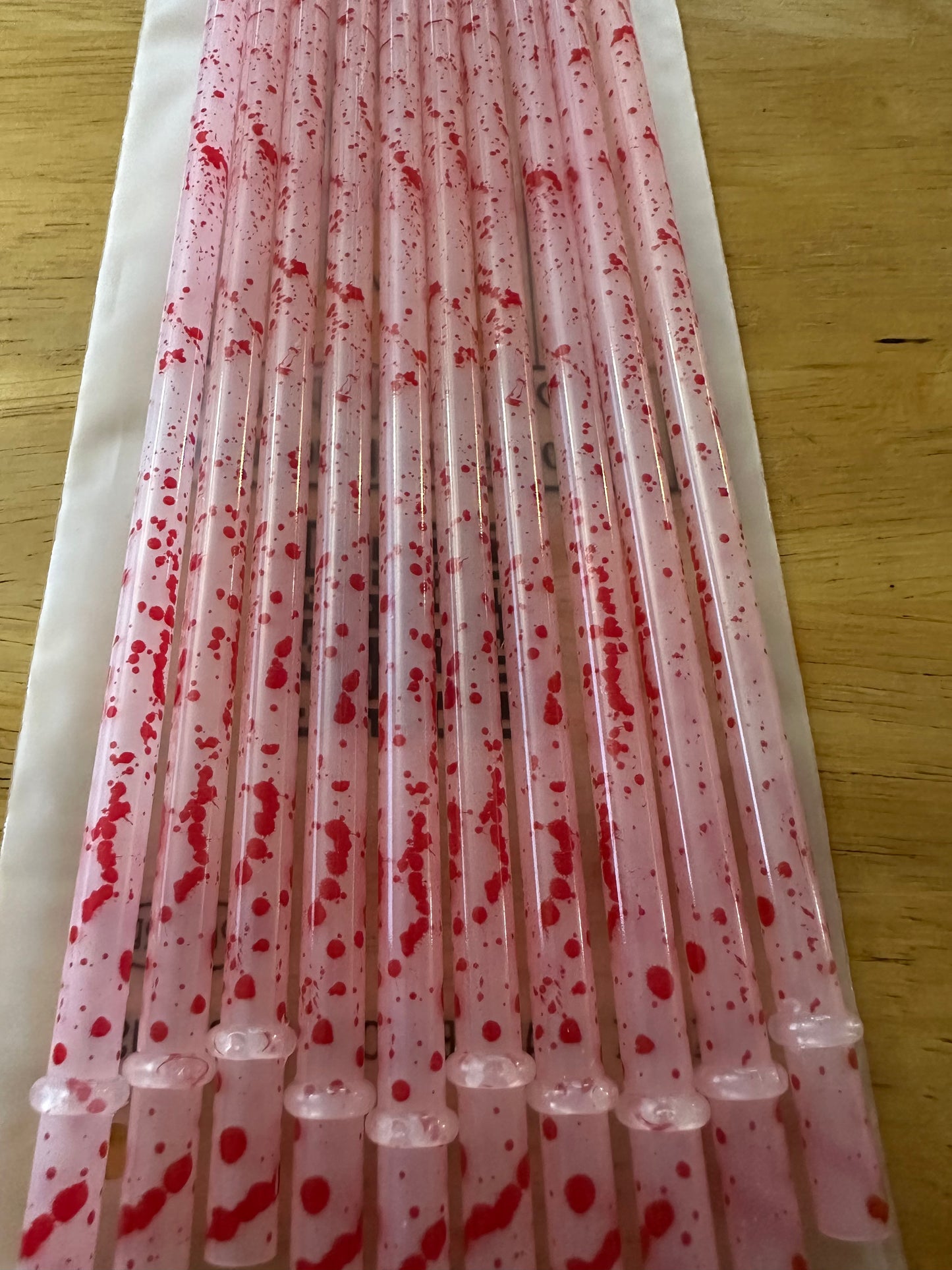 Blood Splatter Pattern Color Changing Straw
