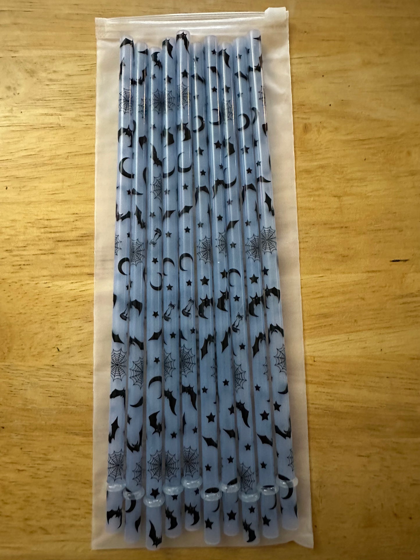 Bats And Spider Webs Halloween Color Changing Straw