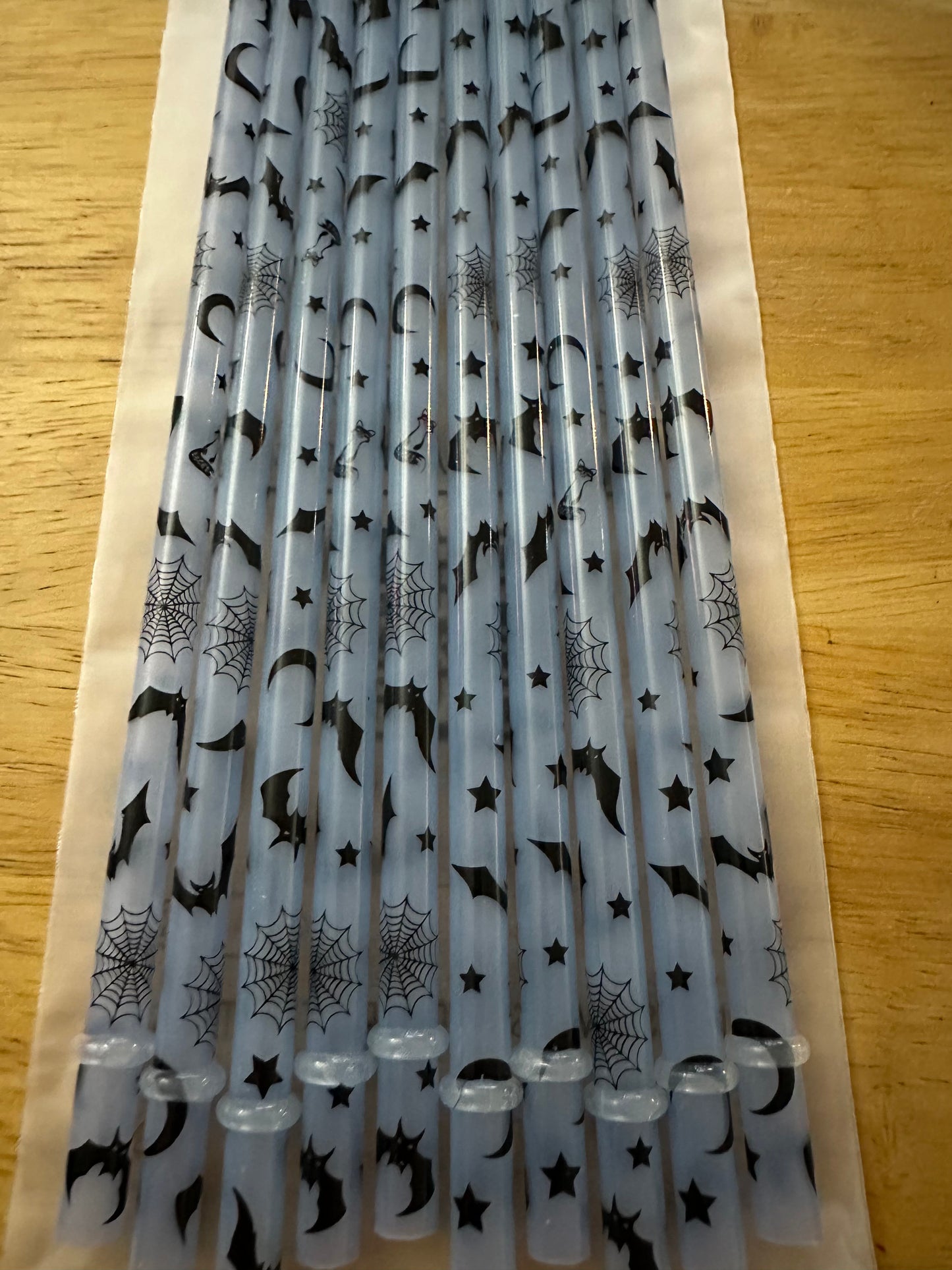 Bats And Spider Webs Halloween Color Changing Straw