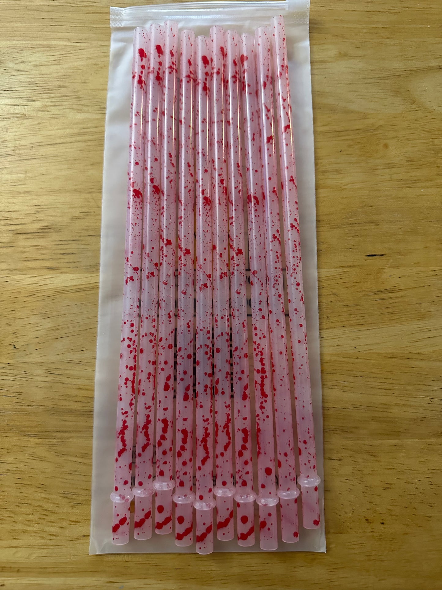 Blood Splatter Pattern Color Changing Straw