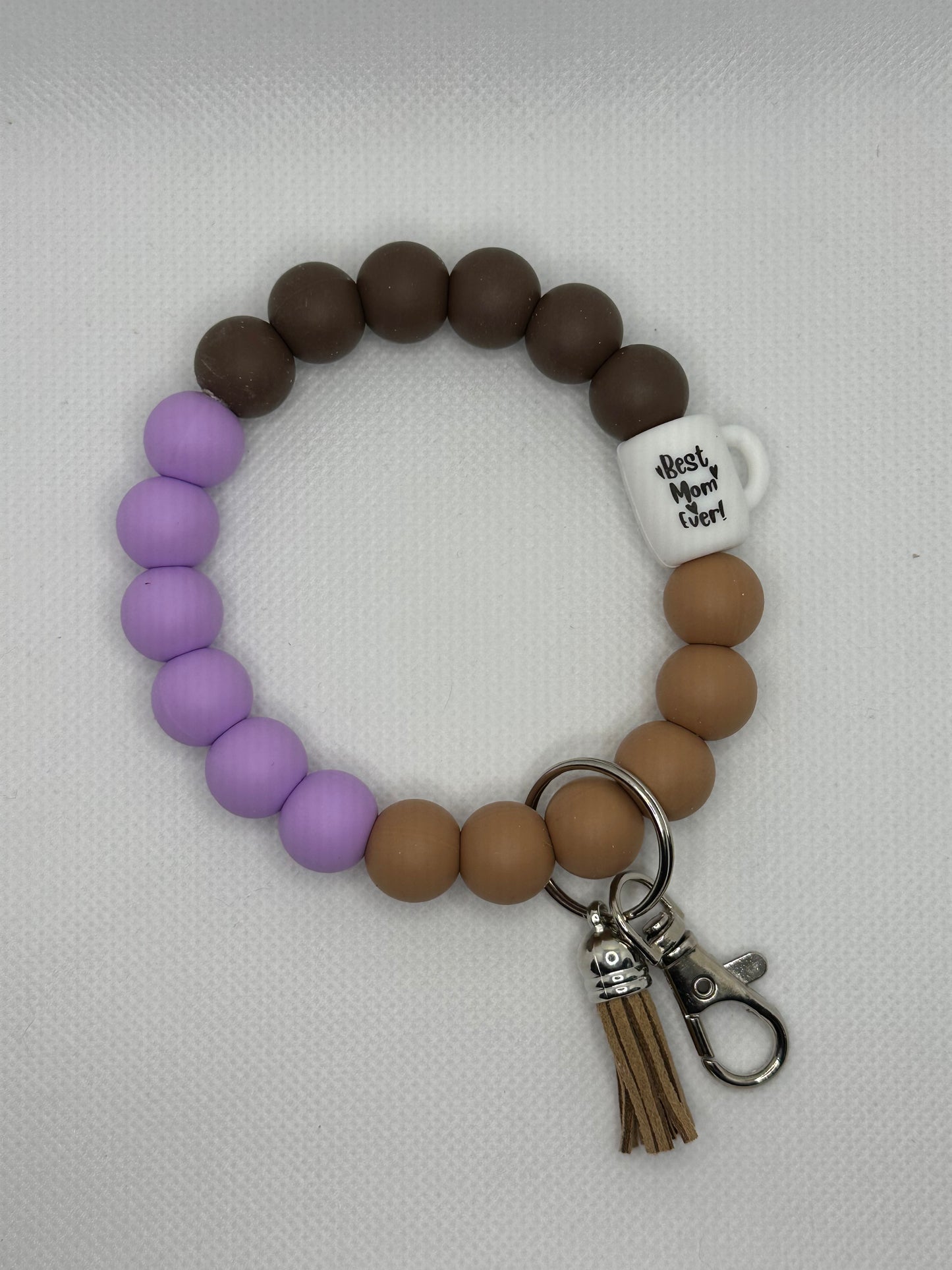 Best Mom Ever Coffee Mug Oversized Silicone Bead Wristlet