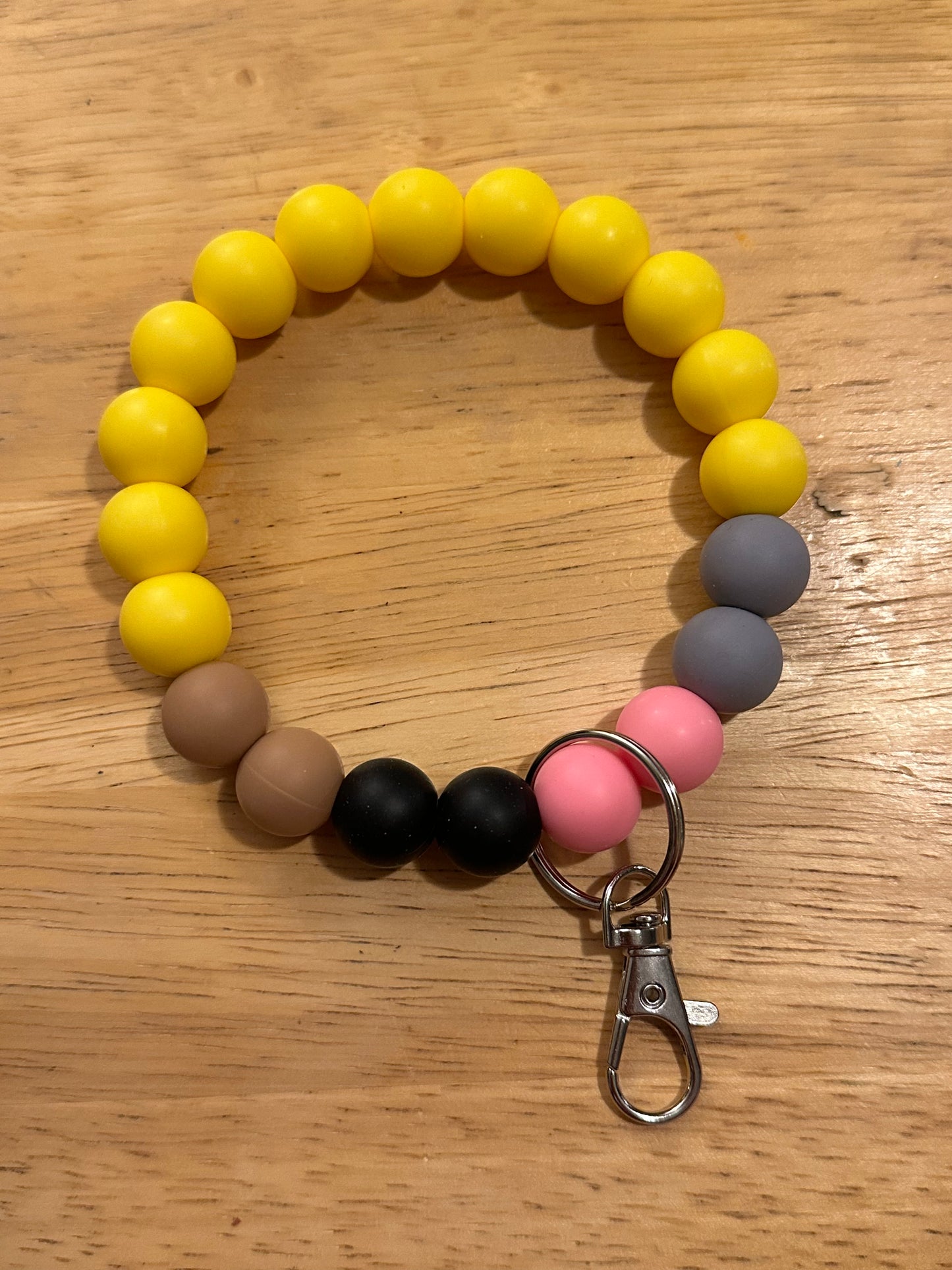 Teacher Pencil Oversized Silicone Bead Wristlet