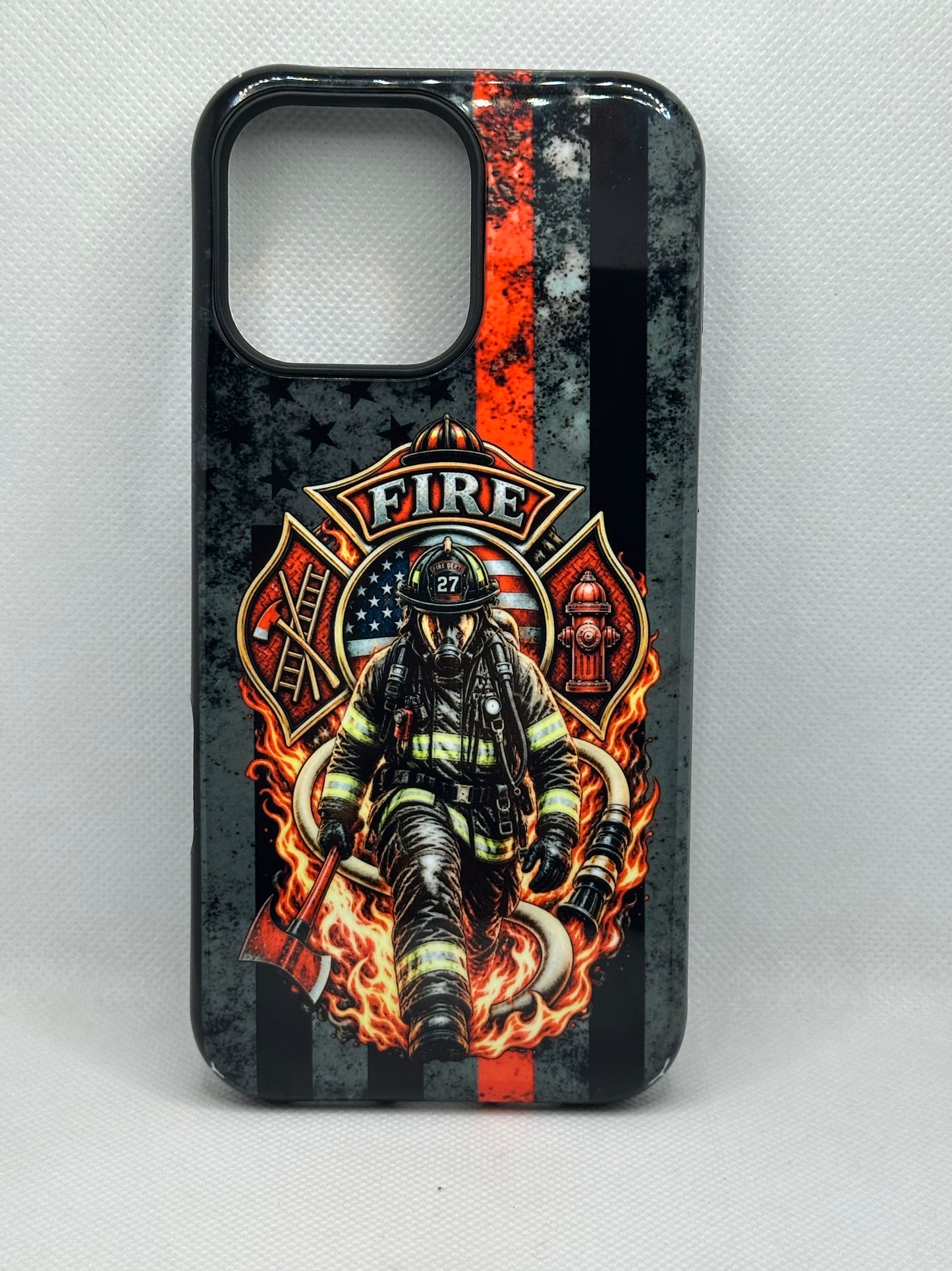 Firefighter Red Line Flag Magnetic Phone Case