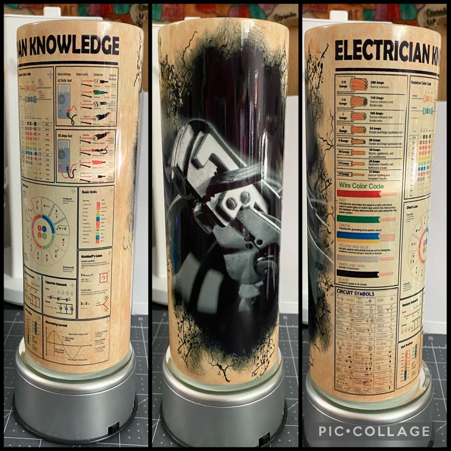 Electrician Knowledge 20oz Sublimation Tumbler