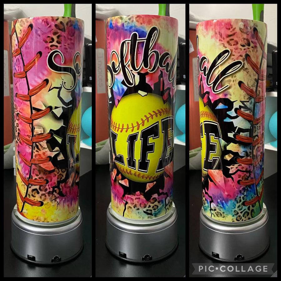 Softball Life 20oz Sublimation Tumbler