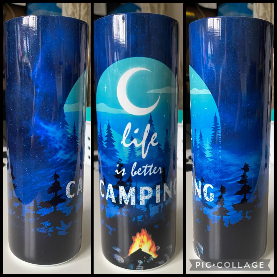 Life Is Better Camping 20oz Sublimation Tumbler