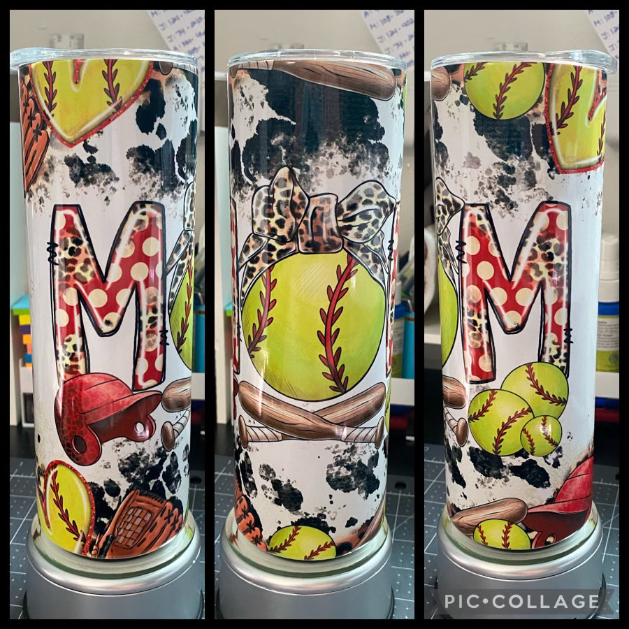 Softball Mom 20oz Sublimation Tumbler