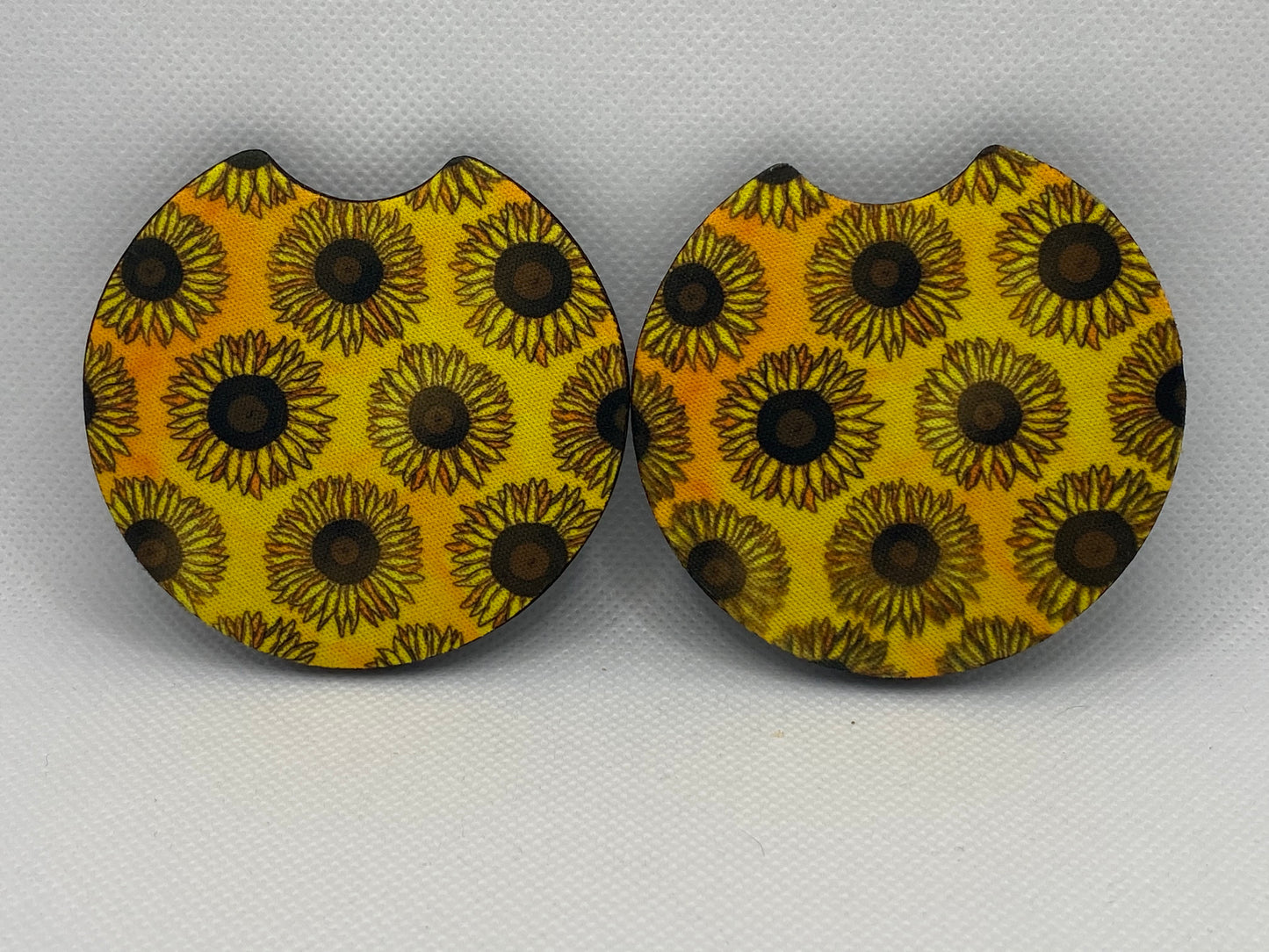 Sunflower Pattern Car Coasters