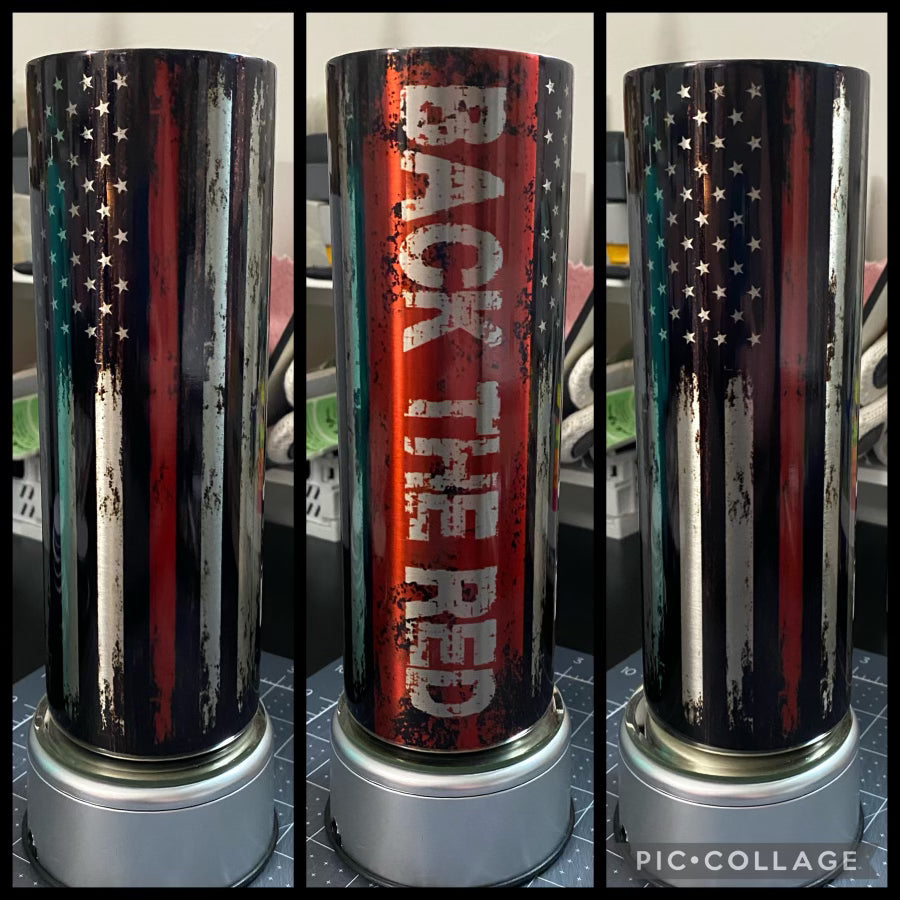 Back The Red Stainless Steel 20oz Sublimation Tumbler