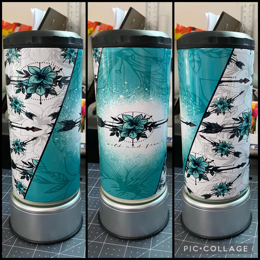 Wild And Free Arrows And Flowers 4 in 1 Can Koozie