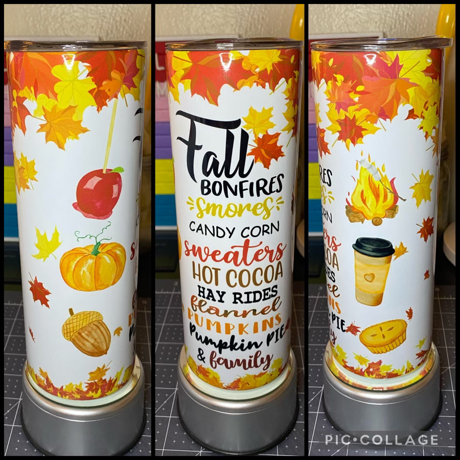 I Love Fall Activities 20oz Sublimation Tumbler