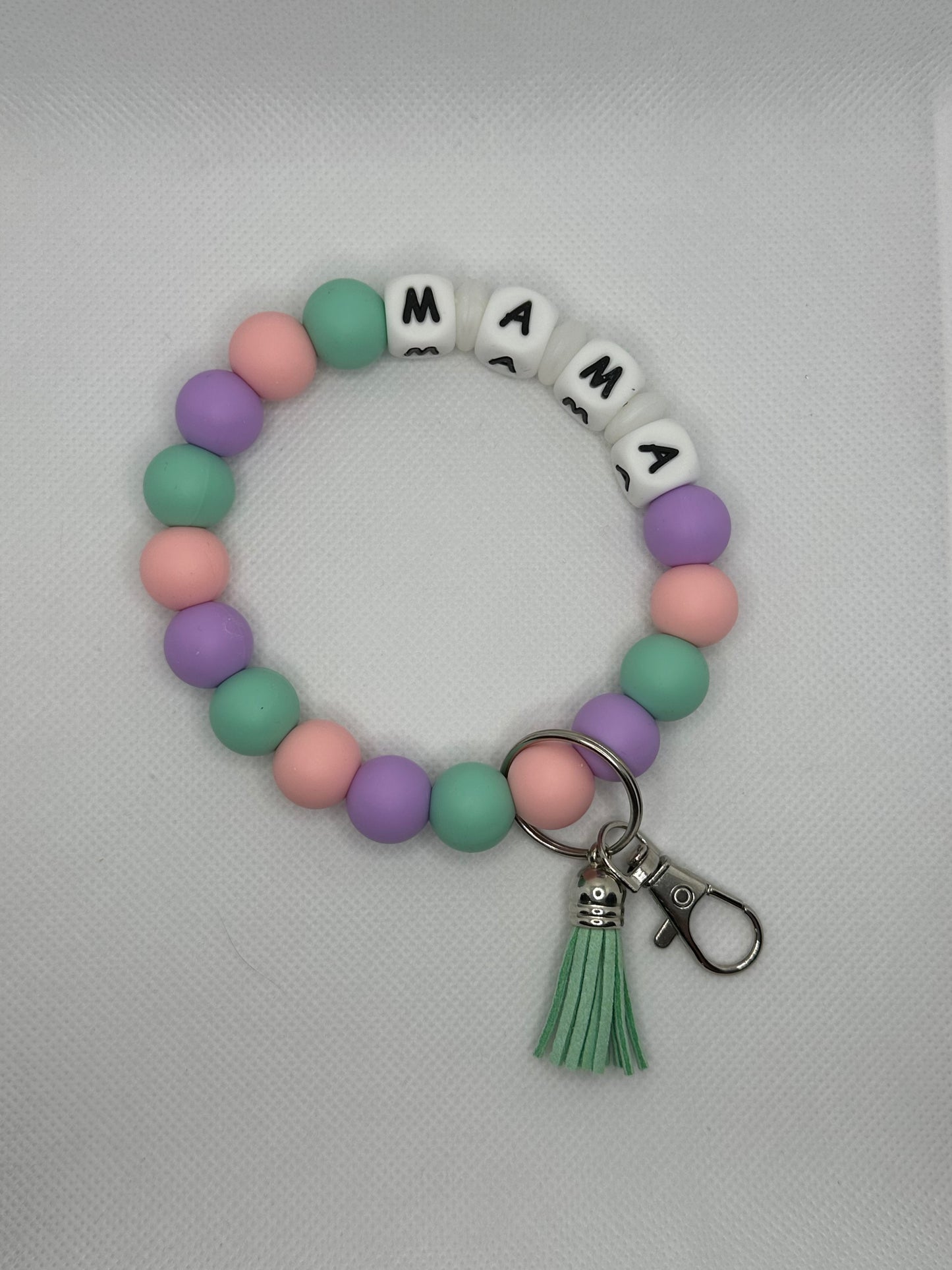 Pastel Mama Letter Beads Oversized Silicone Bead Wristlet