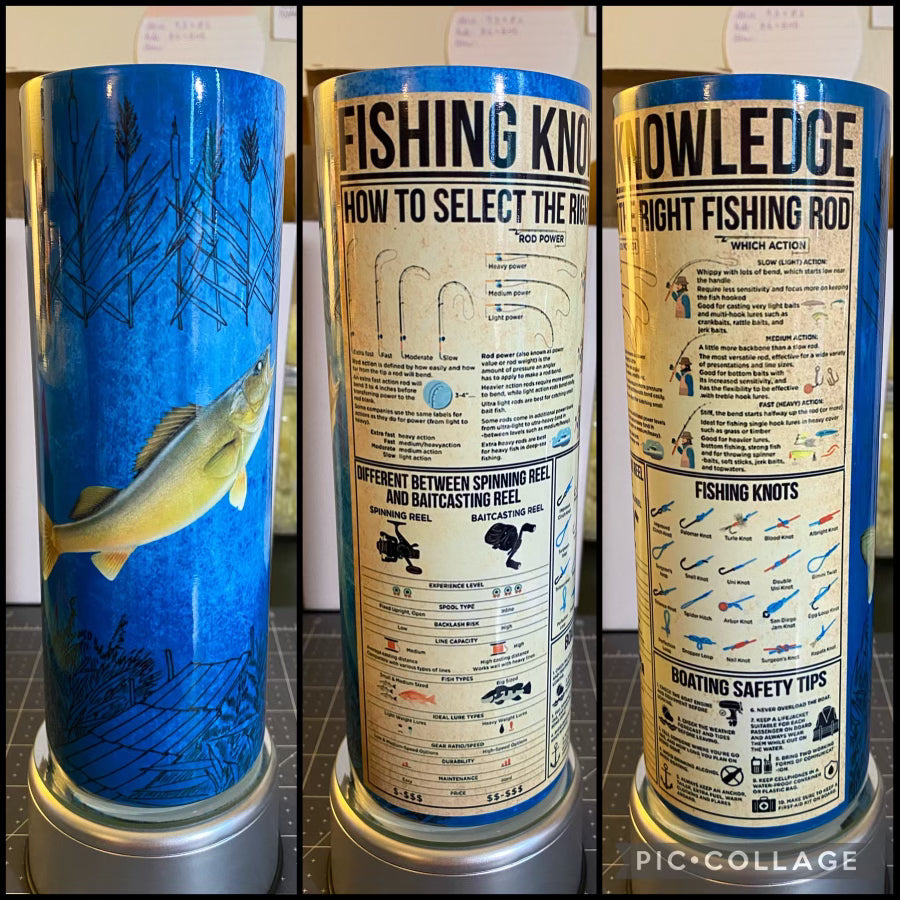 Fishing Knowledge 20oz Sublimation Tumbler