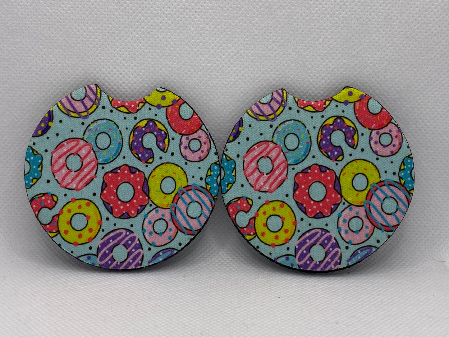 Colorful Donuts Car Coasters