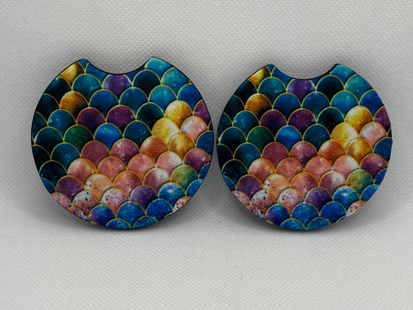 Mermaid Tails And Mermaid Scales Car Coasters