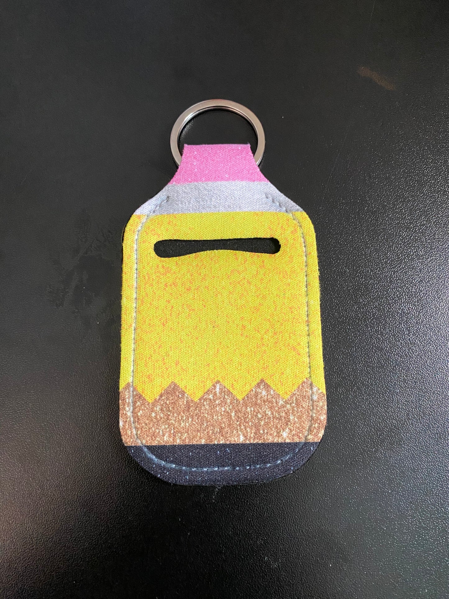 Pencil Teacher Hand Sanitizer Holder Keychain