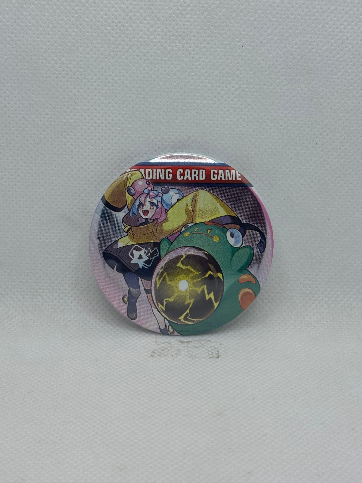 Anime Iono And Electric Frog Button Pin