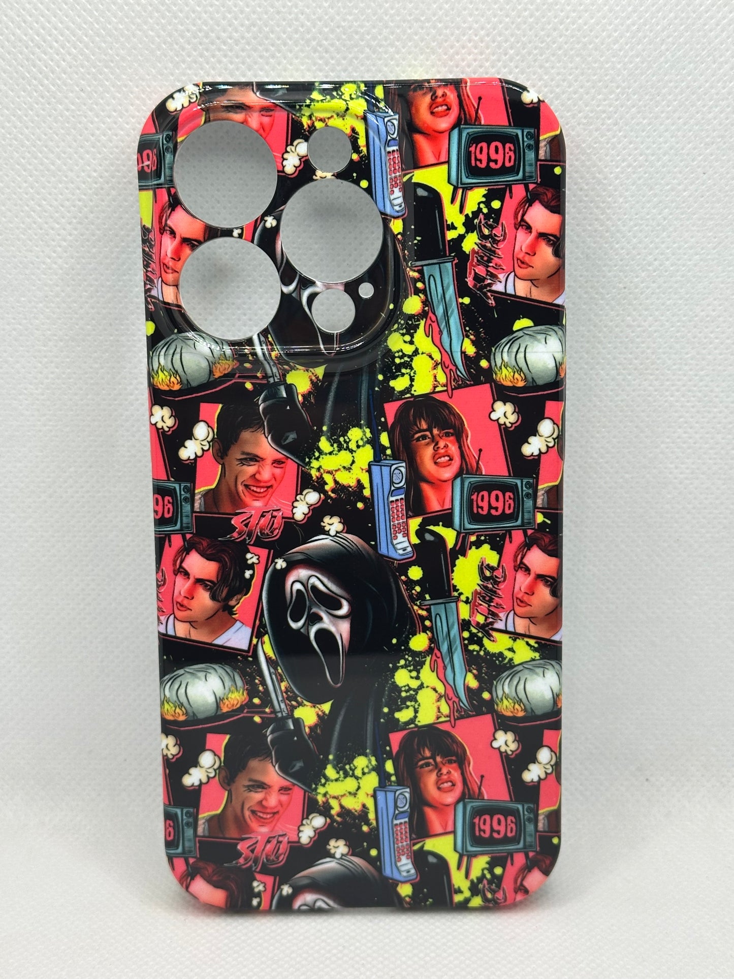 Neon Scream Ghost Hard Shell Phone Case