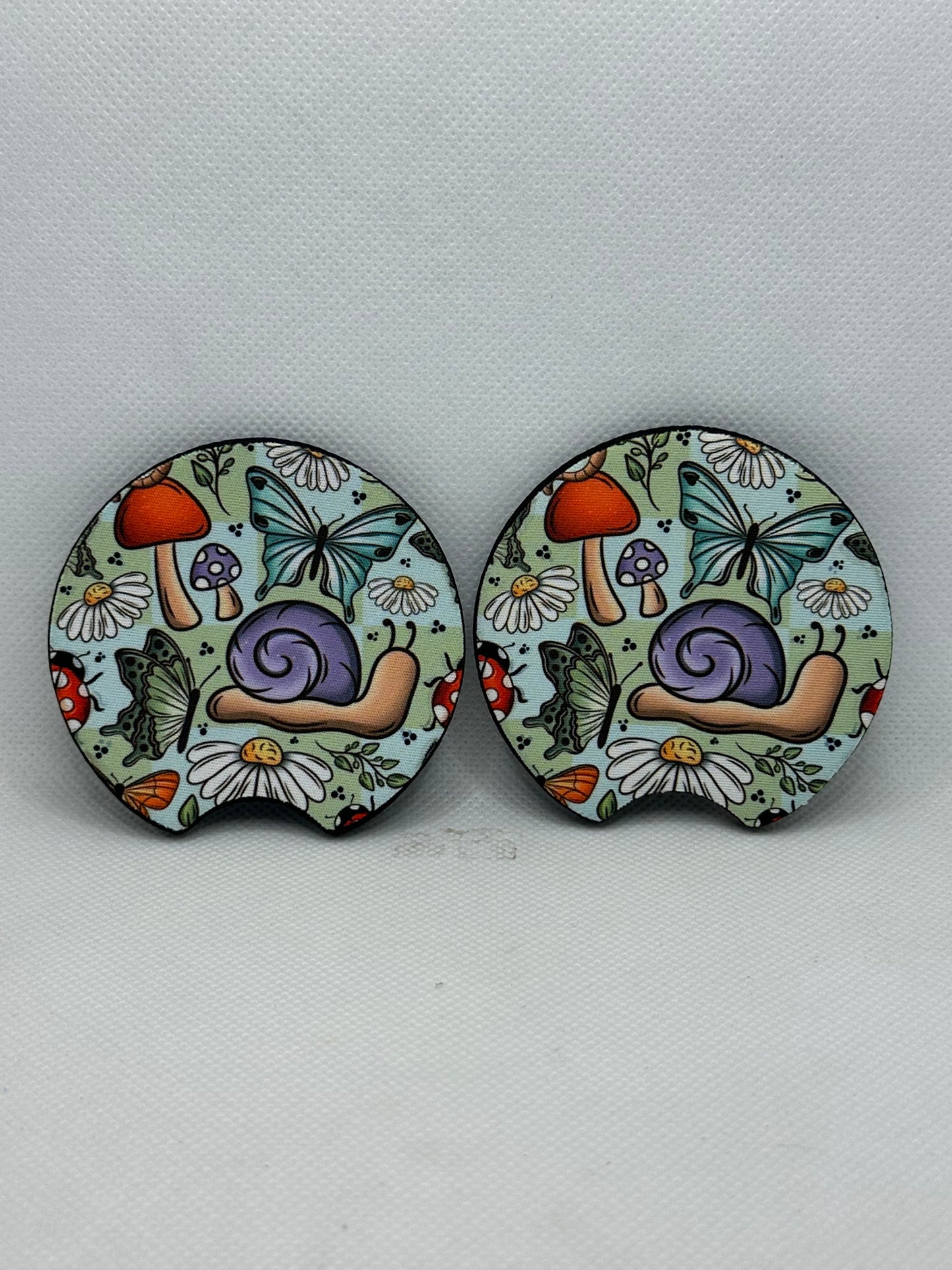Snail Garden Car Coasters