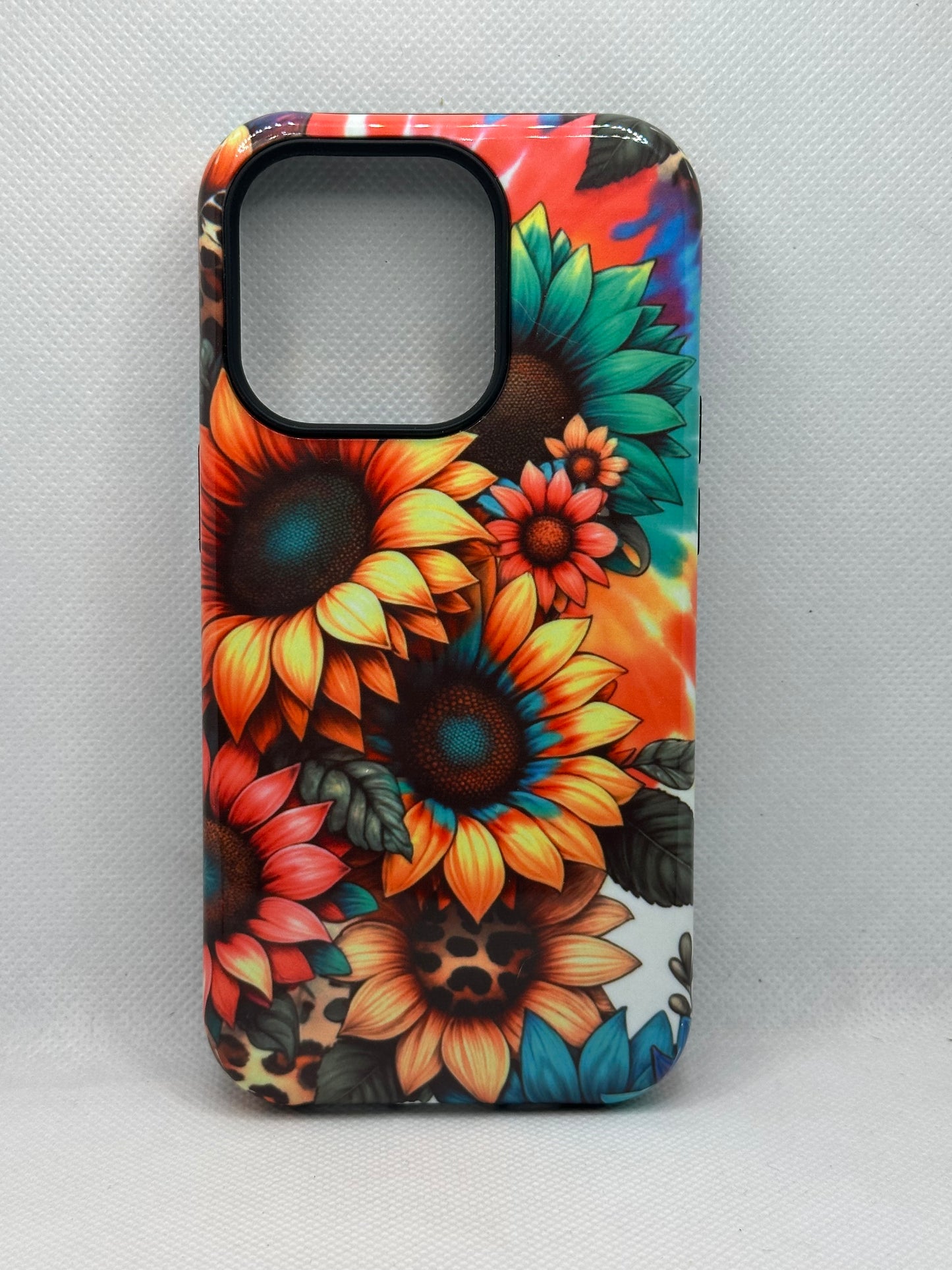 Tie Dye And Sunflowers Magnetic Phone Case