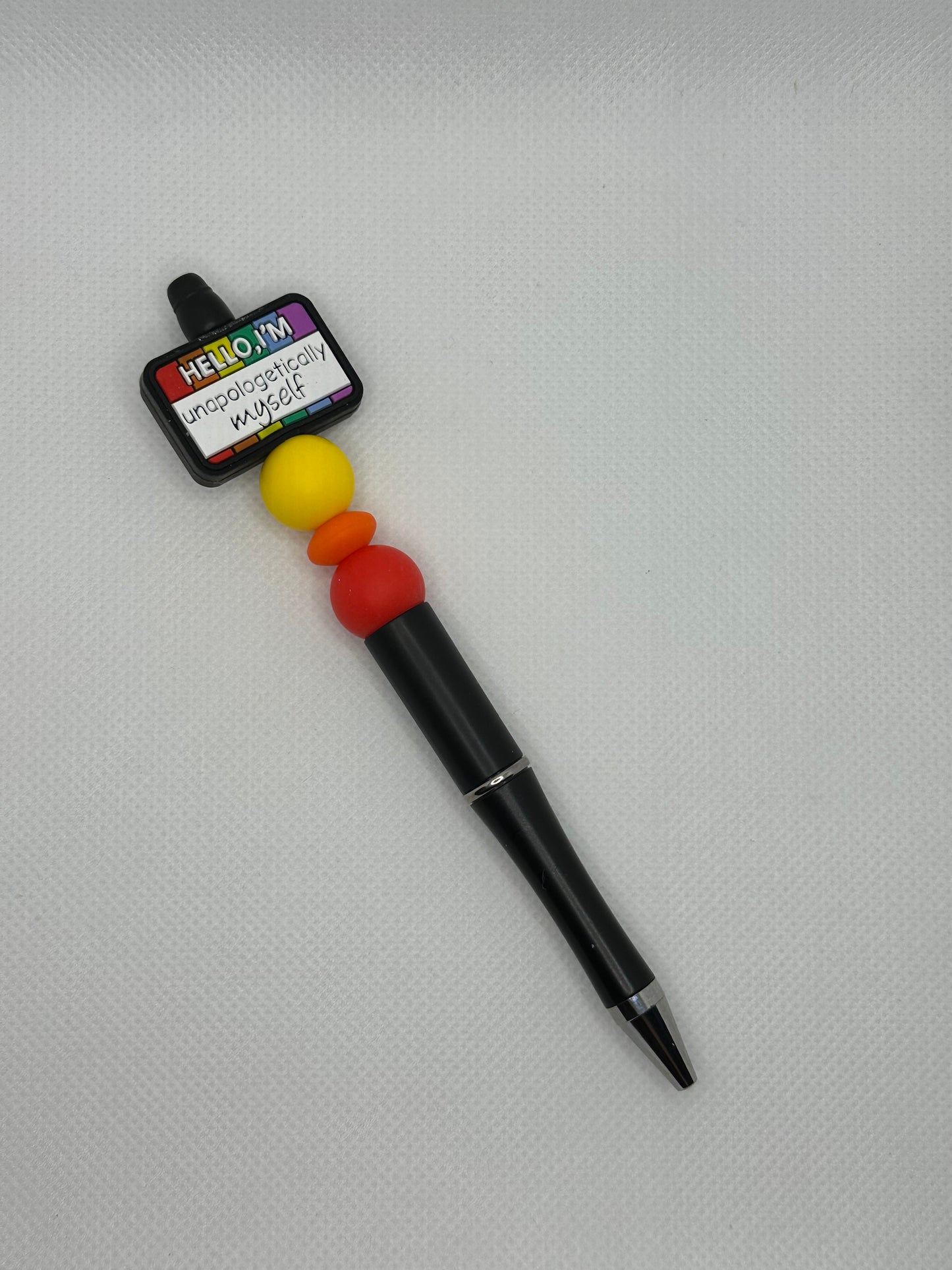 Unapologetically Myself Black Silicone Beaded Pen