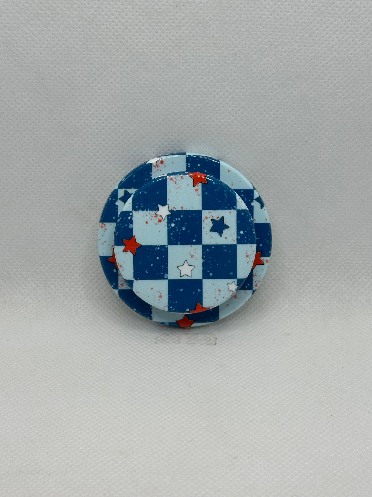 Blue Checkerboard USA Magnetic Phone Grip