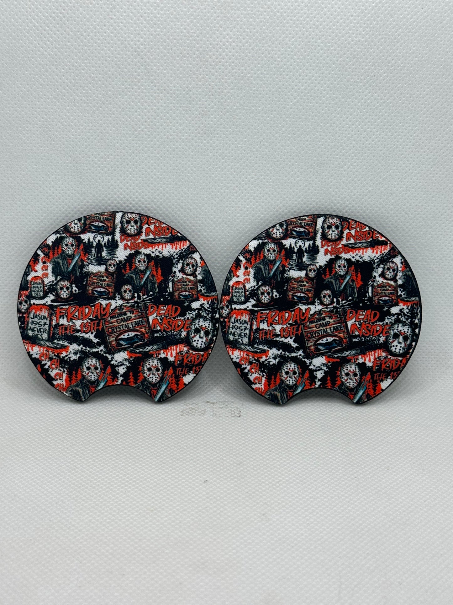 Scary Jason Lake Car Coasters