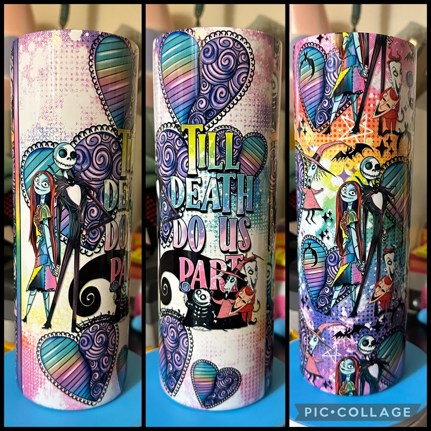 Till Death Jack And Sally 20oz Sublimation Tumbler