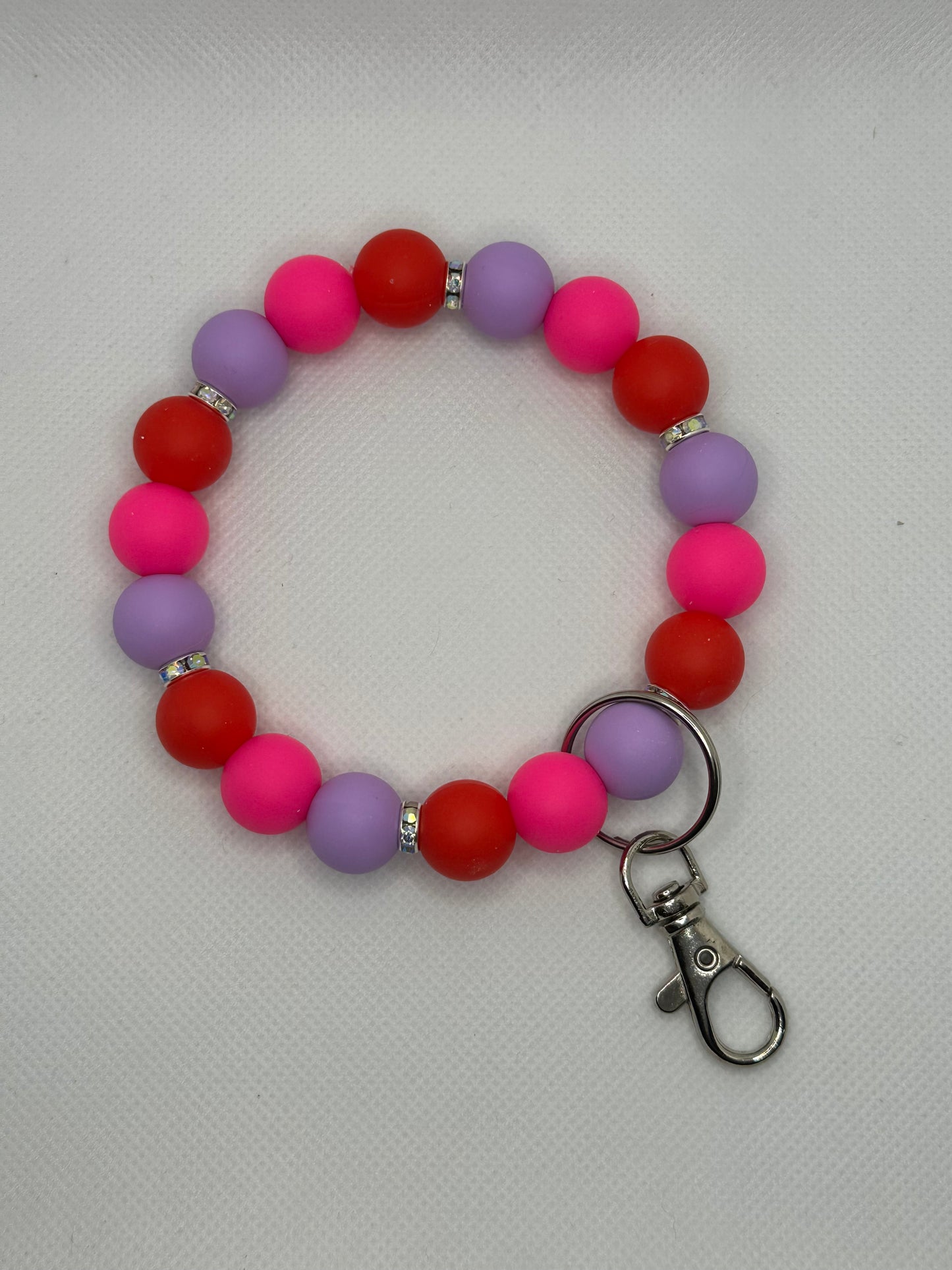 Valentines Sparkle Oversized Silicone Bead Wristlet