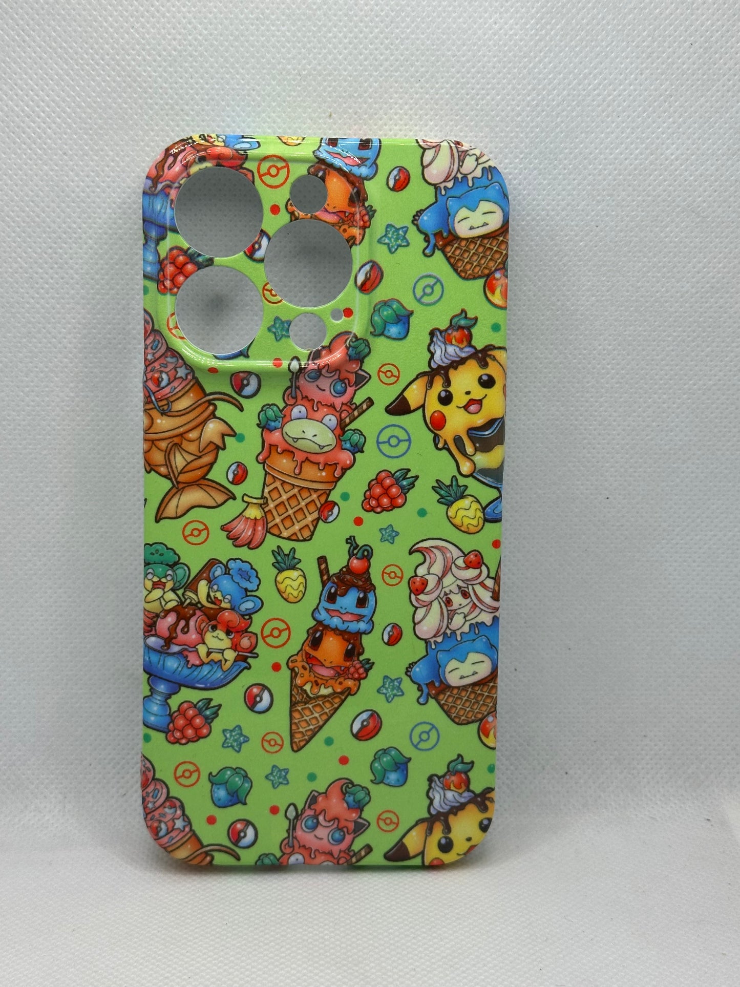Poke Anime Ice Cream Hard Shell Phone Case