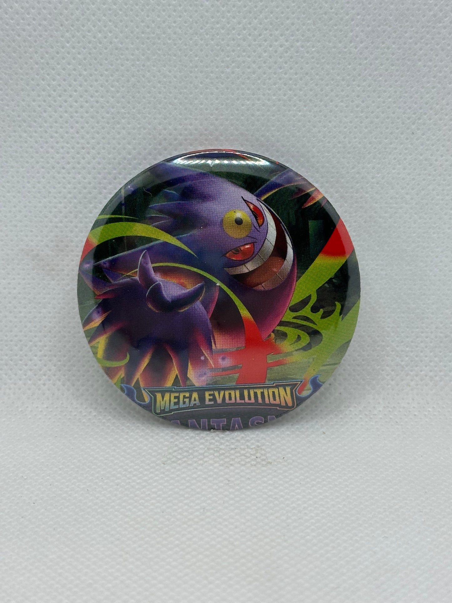 Phantasmal Purple Monster Button Pin