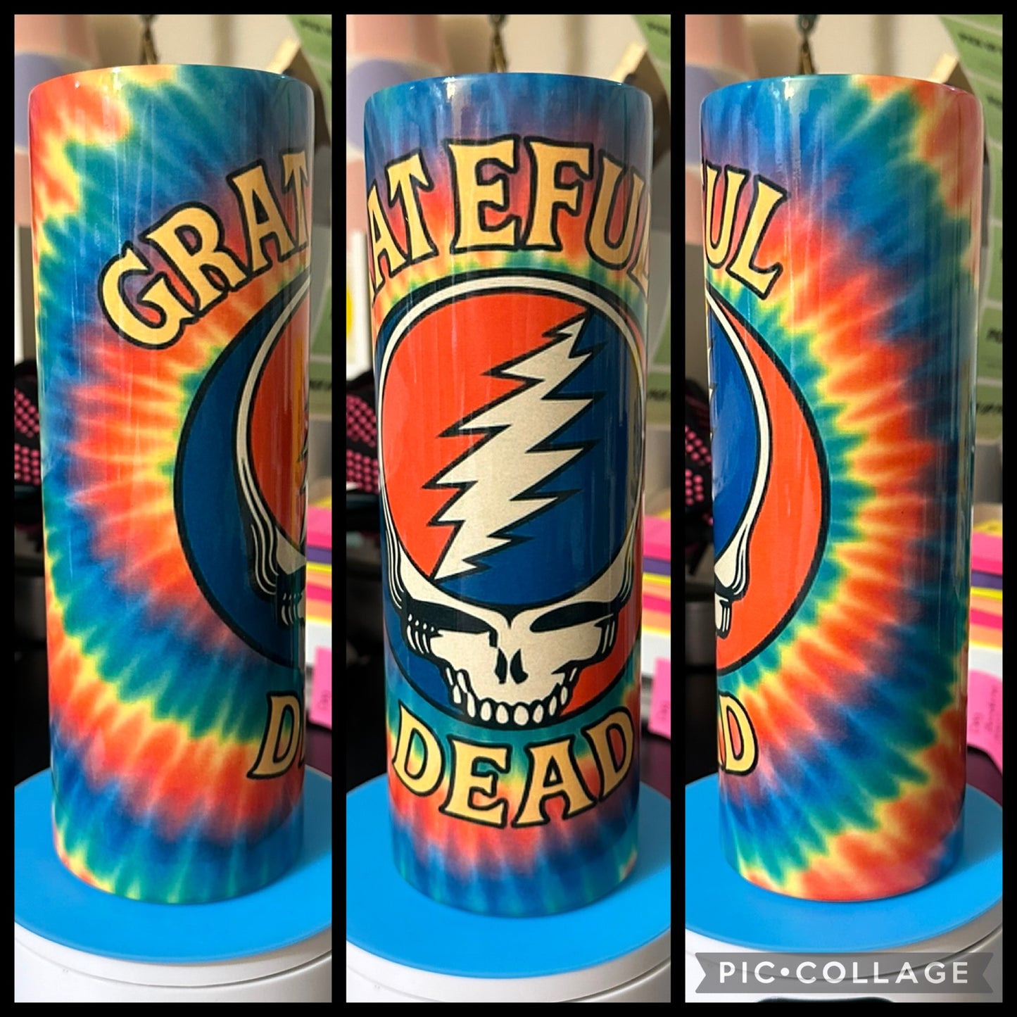 Grateful Skull Tie Dye 20oz Sublimation Tumbler