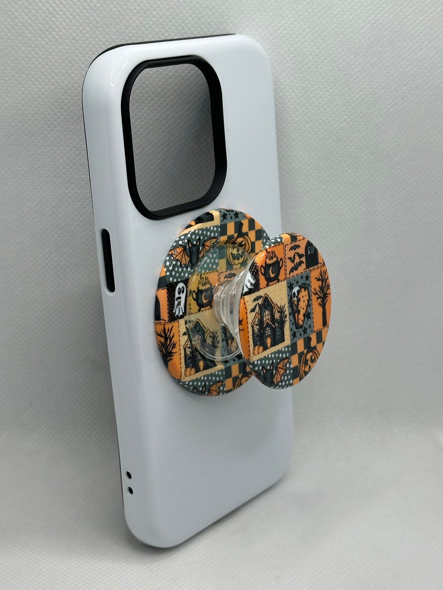 Patchwork Halloween Magnetic Phone Grip